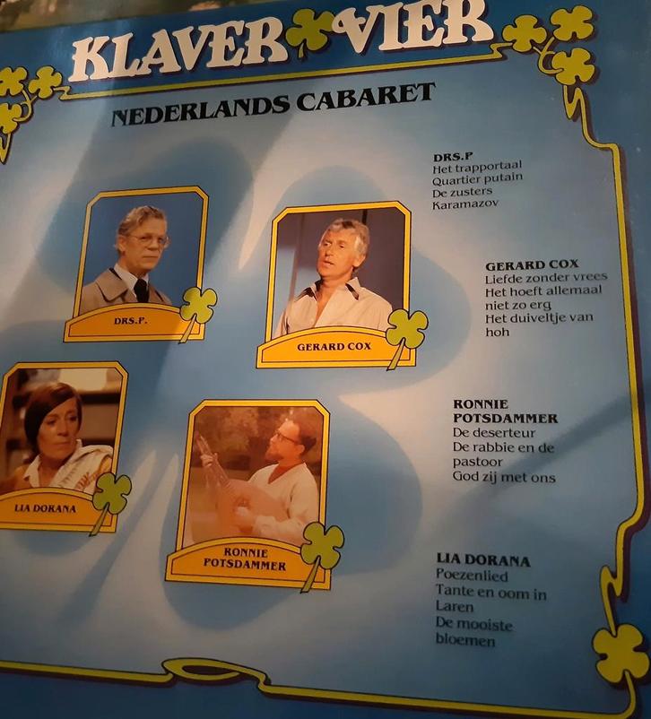 Klaver Vier LP - Nederlands Cabaret gerard cox ,drs.p, Muziek en Instrumenten, Strijkinstrumenten | Violen en Altviolen, Gebruikt