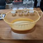 Retro dynamic promotion gele ovale kunststof wasmand, Kunststof, Mand, Ophalen of Verzenden, Zo goed als nieuw