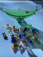 Murano “ gondel” met glazen “snoepjes”, Ophalen of Verzenden