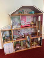 Houten poppenhuis Kidkraft grand view mansion, Ophalen, Zo goed als nieuw, Poppenhuis