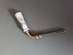 Vintage Deurklink met Porseleinen Handvat Roos, Doe-het-zelf en Verbouw, Ophalen of Verzenden, Gebruikt, Metaal, Binnendeur