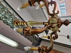 Kroonluchter hout, Antiek en Kunst, Antiek | Lampen, Ophalen