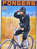 KNIL FONGERS Fiets Nederlands Indie Poster in lijst, Verzenden, Landmacht, Nederland, Foto of Poster