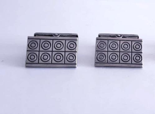 Vintage echte manchetknopen Finland, jaar 1964, Sieraden, Tassen en Uiterlijk, Antieke sieraden, Manchetknopen, Zilver, Verzenden