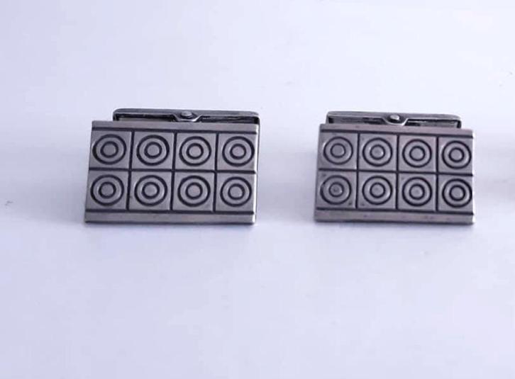 Vintage echte manchetknopen Finland, jaar 1964, Sieraden, Tassen en Uiterlijk, Antieke sieraden, Manchetknopen, Zilver, Verzenden