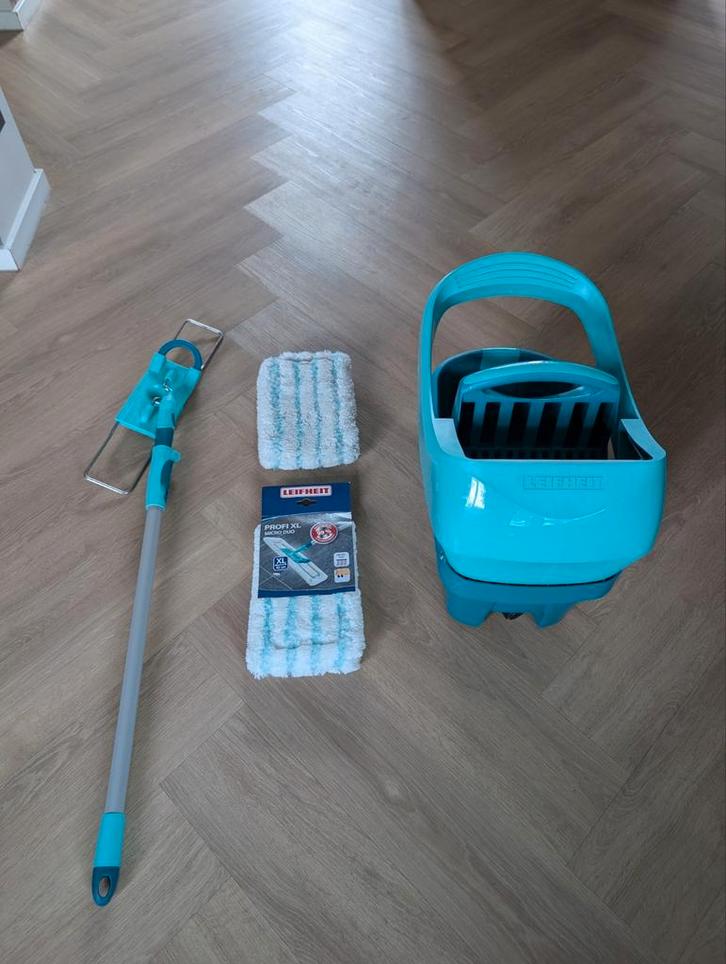 Leifheit Profi XL dweilset – één keer gebruikt!, Huis en Inrichting, Schoonmaakartikelen, Ophalen