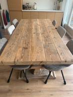 Massief houten klooster tafel, Ophalen, 50 tot 100 cm, Zo goed als nieuw, Vijf personen of meer