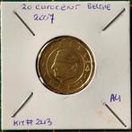 Error excess metal 20 eurocent Belgie 2007 AU, Ophalen of Verzenden, België, 20 cent