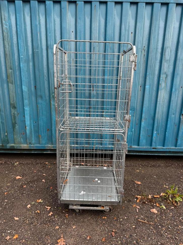verzinkte rolcontainers / rolkooien met tussenschap, Doe-het-zelf en Verbouw, Transportwagens, Zo goed als nieuw, Transportkar