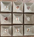 9x houten lijst 20 x 20 ( glasdeel 6,5 x 6,5) serie lijstjes, Minder dan 50 cm, Gebruikt, Ophalen of Verzenden, Minder dan 50 cm