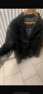 Westernjas suede zwart vintage, Ophalen of Verzenden, Zo goed als nieuw, Maat 56/58 (XL), Zwart