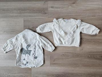 1 overhemd (mini mouse) en 1 trui maat 104 (3-4 yrs) Zara beschikbaar voor biedingen