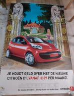 Citroën C1 Poster - Reclame.  Lichtbak exemplaren, Rechthoekig Staand, Deurposter of groter, Ophalen of Verzenden, Zo goed als nieuw