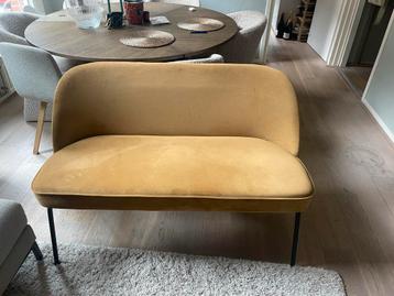 BePureHome Vogue eetbank – fluweel honinggeel – NP €429 beschikbaar voor biedingen