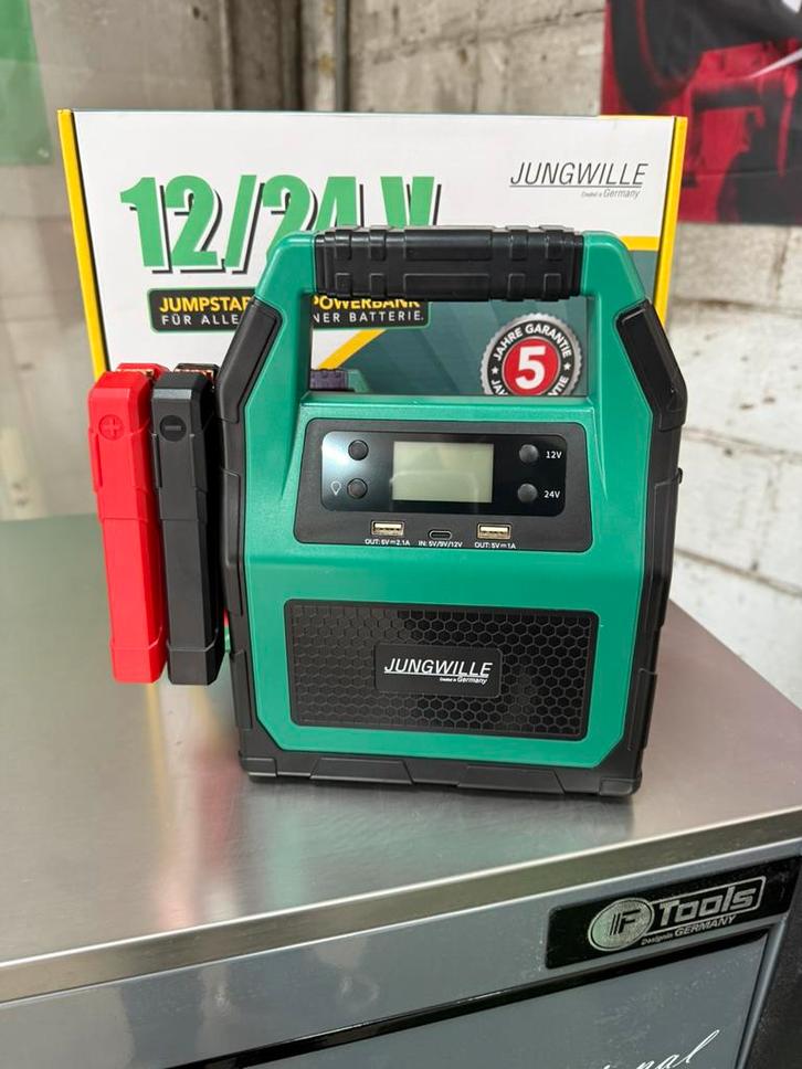 JUNGWILLE 12/24V JUMPSTARTER STARTBOOSTER, Auto diversen, Autogereedschap, Nieuw, Ophalen of Verzenden