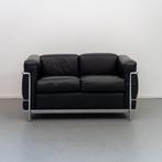 4x Cassina LC2 2-zitsbank Le Corbusier Zwart Leer, Huis en Inrichting, Fauteuils, Niet ingevuld, Niet ingevuld, 75 tot 100 cm