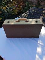Vintage platenkoffer met dubbele harmonica voor singles, Ophalen of Verzenden, Gebruikt, Overige formaten