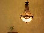 vintage kristal glas lamp hanglamp plafondlamp kroonluchter, Gebruikt, ., Vintage, Ophalen of Verzenden