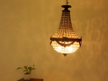 vintage kristal glas lamp hanglamp plafondlamp kroonluchter beschikbaar voor biedingen