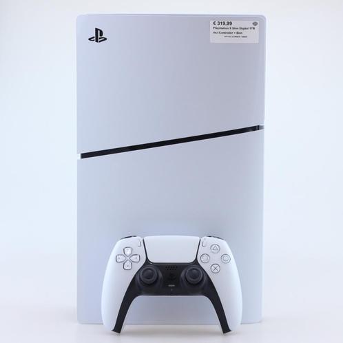 Playstation 5 Slim Digital 1TB incl Controller + Bon, Spelcomputers en Games, Spelcomputers | Sony PlayStation 5, Zo goed als nieuw