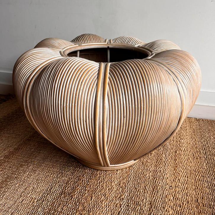 XXXL ‘pencil reed’ rotan bloempot Vivai del Sud vintage, Antiek en Kunst, Antiek | Woonaccessoires, Ophalen
