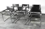 Set van 6 zwarte buisframe S34 (Mart Stam) stoelen, Huis en Inrichting, Stoelen, Ophalen of Verzenden
