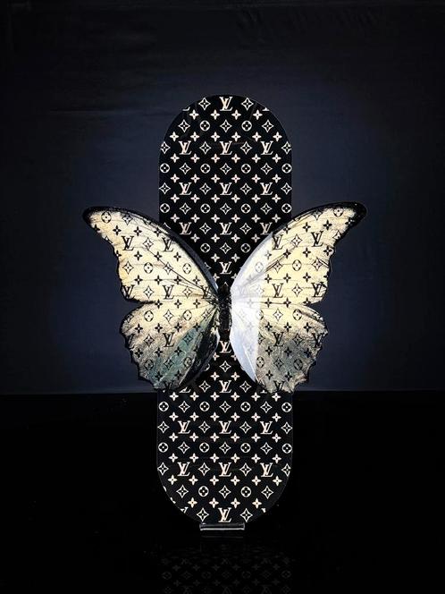 3D LV Vlinder plexiglas skateboard, Antiek en Kunst, Kunst | Schilderijen | Modern, Ophalen of Verzenden