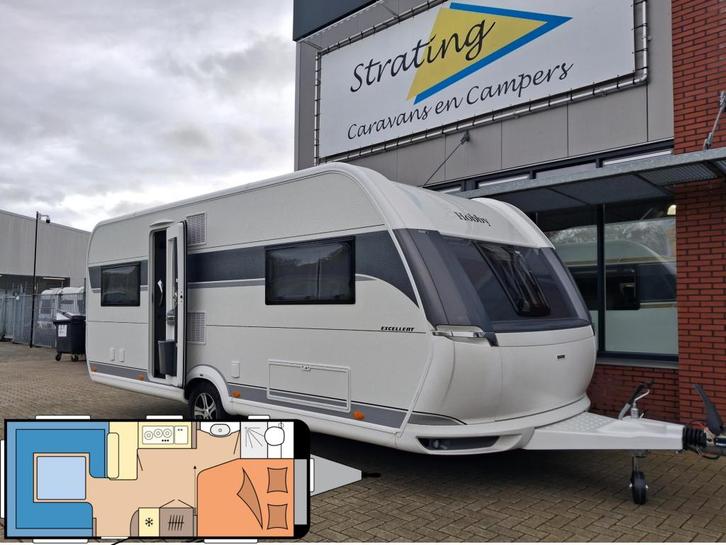 Hobby Excellent 560 CFE NIEUW!! MET HOEKKEUKEN!!, Caravans en Kamperen, Caravans, Bedrijf, tot en met 4, 1250 - 1500 kg, Rondzit
