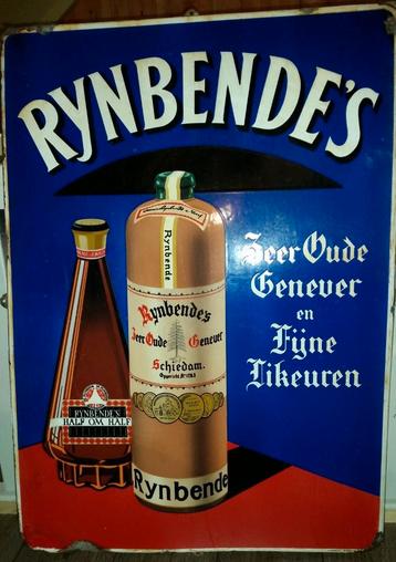 Emaille bord Rynbende's beschikbaar voor biedingen