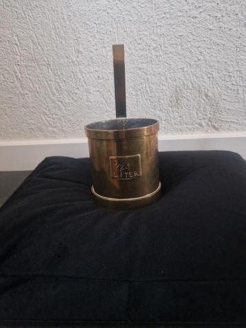 Antieke Koperen Maatbeker - 0.5 Liter beschikbaar voor biedingen