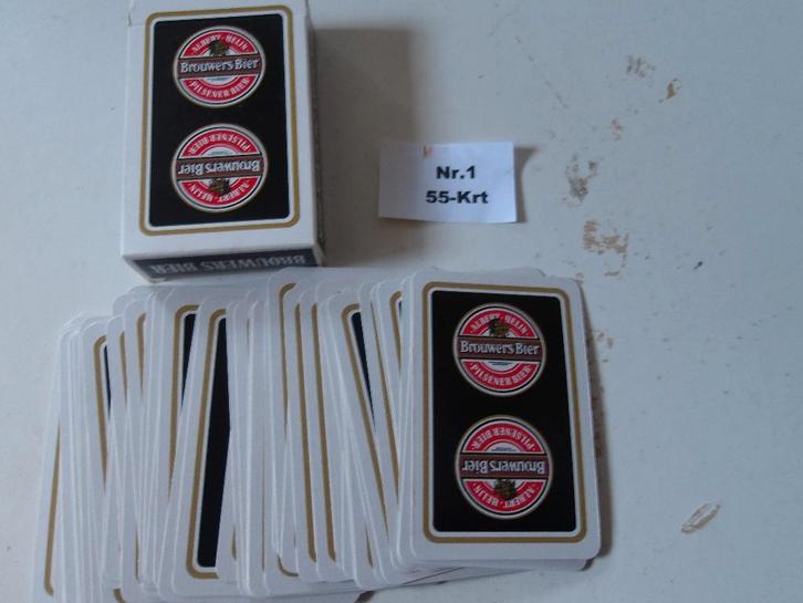 Brouwers bier speelkaarten (nr.1) 55-Krt., Verzamelen, Biermerken, Nieuw, Overige typen, Overige merken, Ophalen of Verzenden