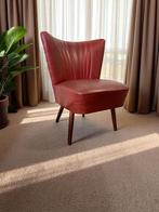 Vintage donkerrode éénzit / cocktail zetel / fauteuil, Eén stripboek, Ophalen