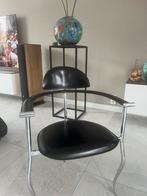 Retro Design eetkamerstoelen Stiletto Chairs by Arrben, Huis en Inrichting, Stoelen, Ophalen, Gebruikt, Zwart, Leer