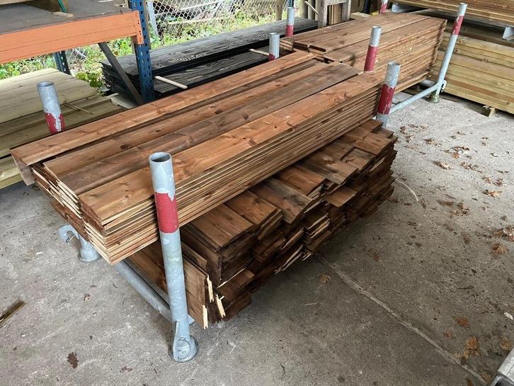 Nobifix rabatdelen en schuttingplanken, Tuin en Terras, Palen, Balken en Planken, Nieuw, Planken, 250 cm of meer, Hardhout, Ophalen