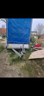 Aanhanger dubbelasser met huif - opknapper, Watersport en Boten, Ophalen, Gebruikt, Minder dan 15 m²