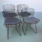 4x bertoia side chair stoel knoll international 1970s-80s, Ophalen of Verzenden, Gebruikt, Wit, Vier