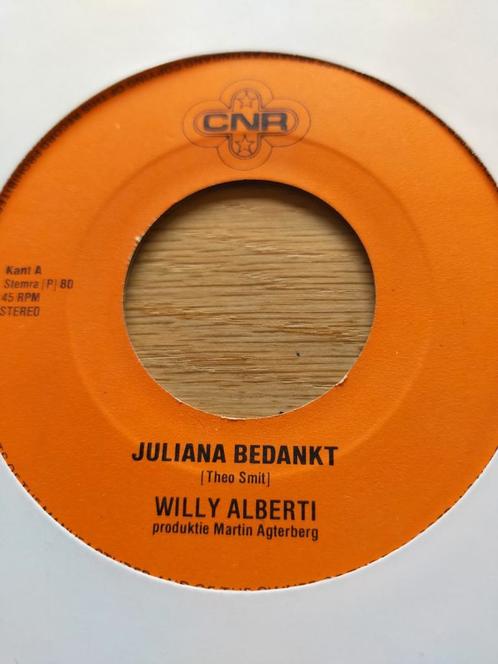 Willy Alberti , Juliana bedankt, Cd's en Dvd's, Vinyl Singles, Zo goed als nieuw, Nederlandstalig, Ophalen of Verzenden