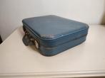 K462 VINTAGE stewardess koffer licht blauw, Overige materialen, Gebruikt, Minder dan 50 cm, Ophalen of Verzenden