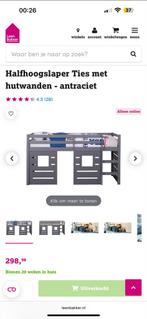 Halfhoogslaper met hutwanden, Kinderen en Baby's, Kinderkamer | Stapelbedden en Hoogslapers, Ophalen, Zo goed als nieuw, Halfhoogslaper