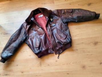 Supergaaf vintage Redskins leren piloten jack! beschikbaar voor biedingen