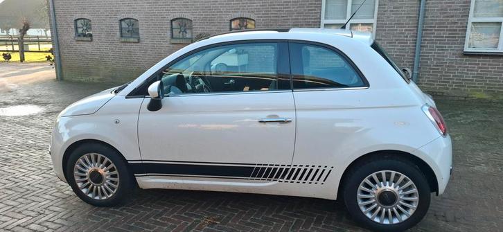 Te koop Fiat 500 Twin Air, Auto's, Fiat, Particulier, Panoramadak, Radio, Benzine, Overige carrosserieën, Handgeschakeld, Wit