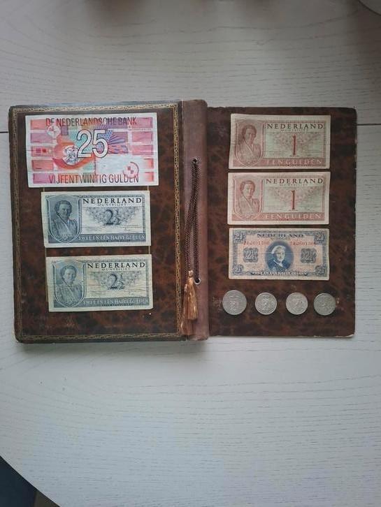 6x Nederlandse oude bankbiljetten + 4x oude munten, Postzegels en Munten, Munten en Bankbiljetten | Verzamelingen, Munten, Nederland