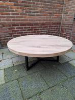 te koop nieuwe industriële eikenhouten salontafel rond 100cm, Ophalen, 50 tot 100 cm, Rond, Nieuw