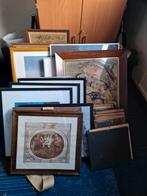 Grote partij gravures, schilderijen, tekeningen, posters enz, Antiek en Kunst, Ophalen