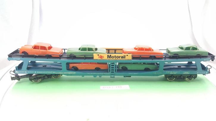 Lima H0 9053 BR auto-transsporter + 6 auto’s 1976, Hobby en Vrije tijd, Modeltreinen | H0, Gebruikt, Wagon, Gelijkstroom, Lima