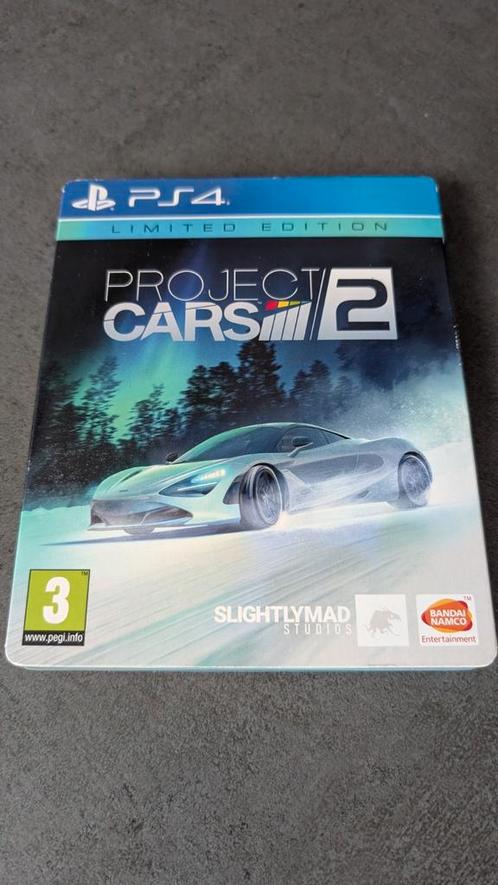 PS4 Project Cars 2 Limited Edition Steelbook, Spelcomputers en Games, Games | Sony PlayStation 4, Zo goed als nieuw, 1 speler