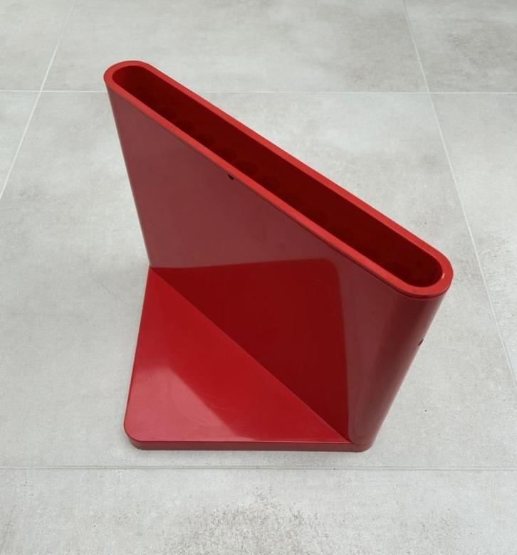 Vintage Bloemen vaas - Giotto Stoppino - Kartell 1970s, Huis en Inrichting, Woonaccessoires | Vazen, Gebruikt, Rood, Minder dan 50 cm