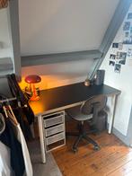 Bureau zwart tafelblad, Huis en Inrichting, Ophalen, Gebruikt