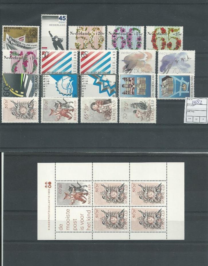 Nederland, Complete Jaargang 1982, Postfris., Postzegels en Munten, Postzegels | Nederland, Postfris, Na 1940, Verzenden