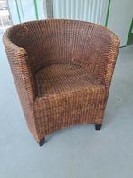 Rieten stoel, Huis en Inrichting, Stoelen, Ophalen, Gebruikt, Bruin, Riet of Rotan